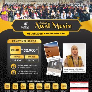 Umroh Awal Musim 2 Juli 2026 - Program 9 Hari